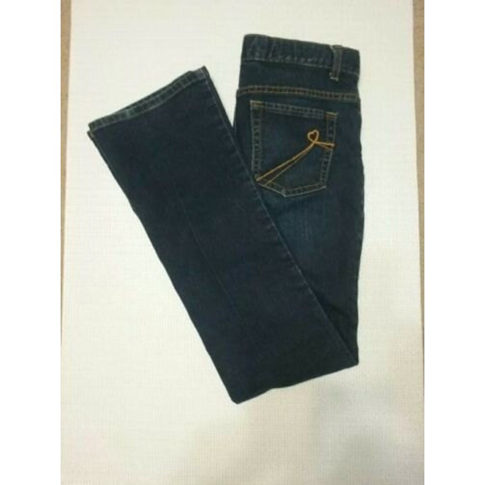 The Children's Place Dark Blue Denim Jeans with Yellow Stitching - Picture 8 of 9